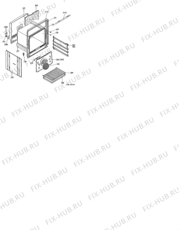 Взрыв-схема плиты (духовки) Electrolux EOB302 - Схема узла Housing 001